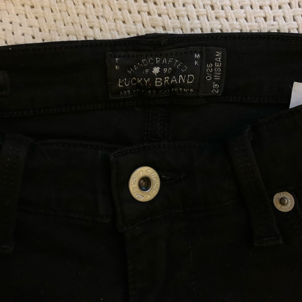Size 25 Lucky Brand Black Skinny Jeans